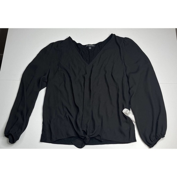 NEW INC International Concepts Long Sleeve Blouse Size XL Women’s Black - Picture 2 of 11